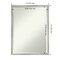 Beveled Wood Bathroom Wall Mirror, Shiplap White Narrow Frame